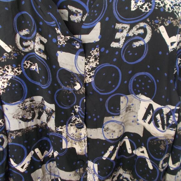 Vintage Maren Abstract Print Polka Dot Jacket Sz Large - Picture 4 of 7